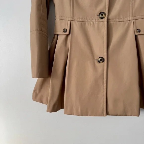Calvin Klein Hooded Skirted Raincoat - Picture 3 of 10